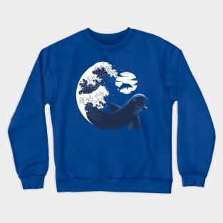 Wave Dolphin Crewneck Sweatshirt